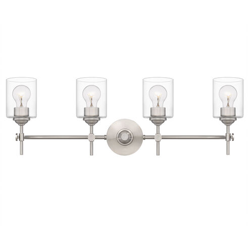 Aria 4 Light 31 inch Brushed Nickel Bath Light Wall Light