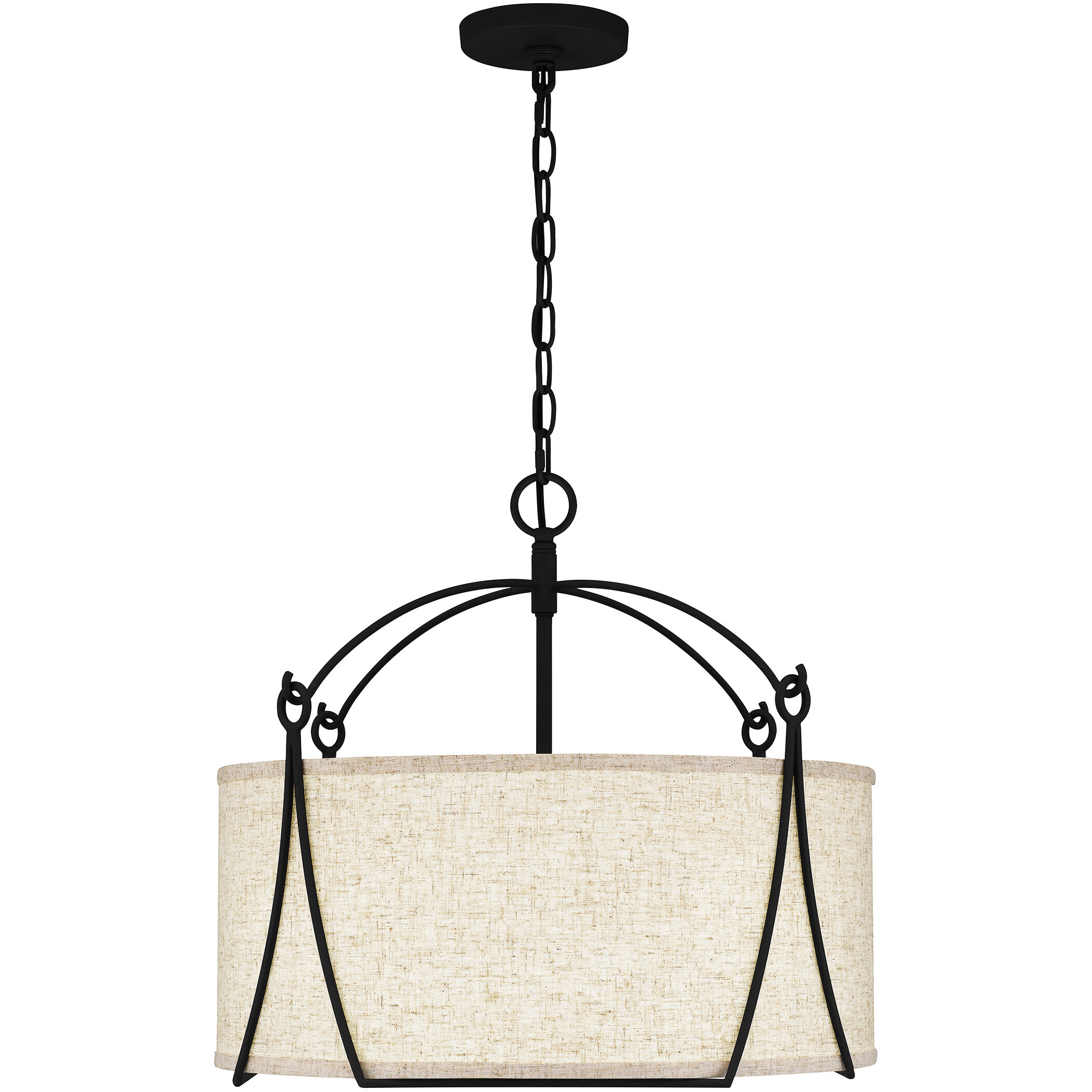 Adeline 4 Light 21 inch Earth Black Pendant Ceiling Light