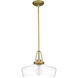Haven 1 Light 14 inch Aged Brass Pendant Ceiling Light
