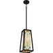 Sierra 1 Light 7 inch Matte Black Mini Pendant Ceiling Light, Small