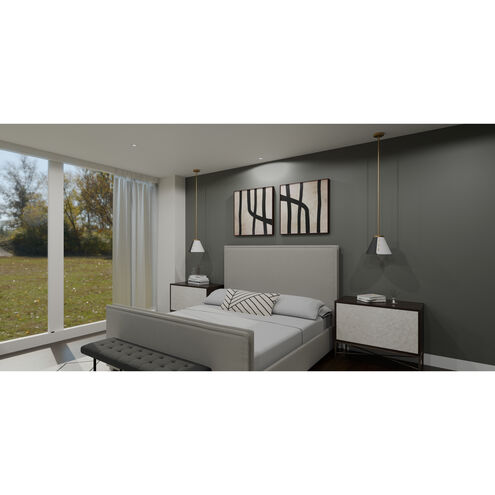 Trette 1 Light 12 inch Brushed Weathered Brass Pendant Ceiling Light