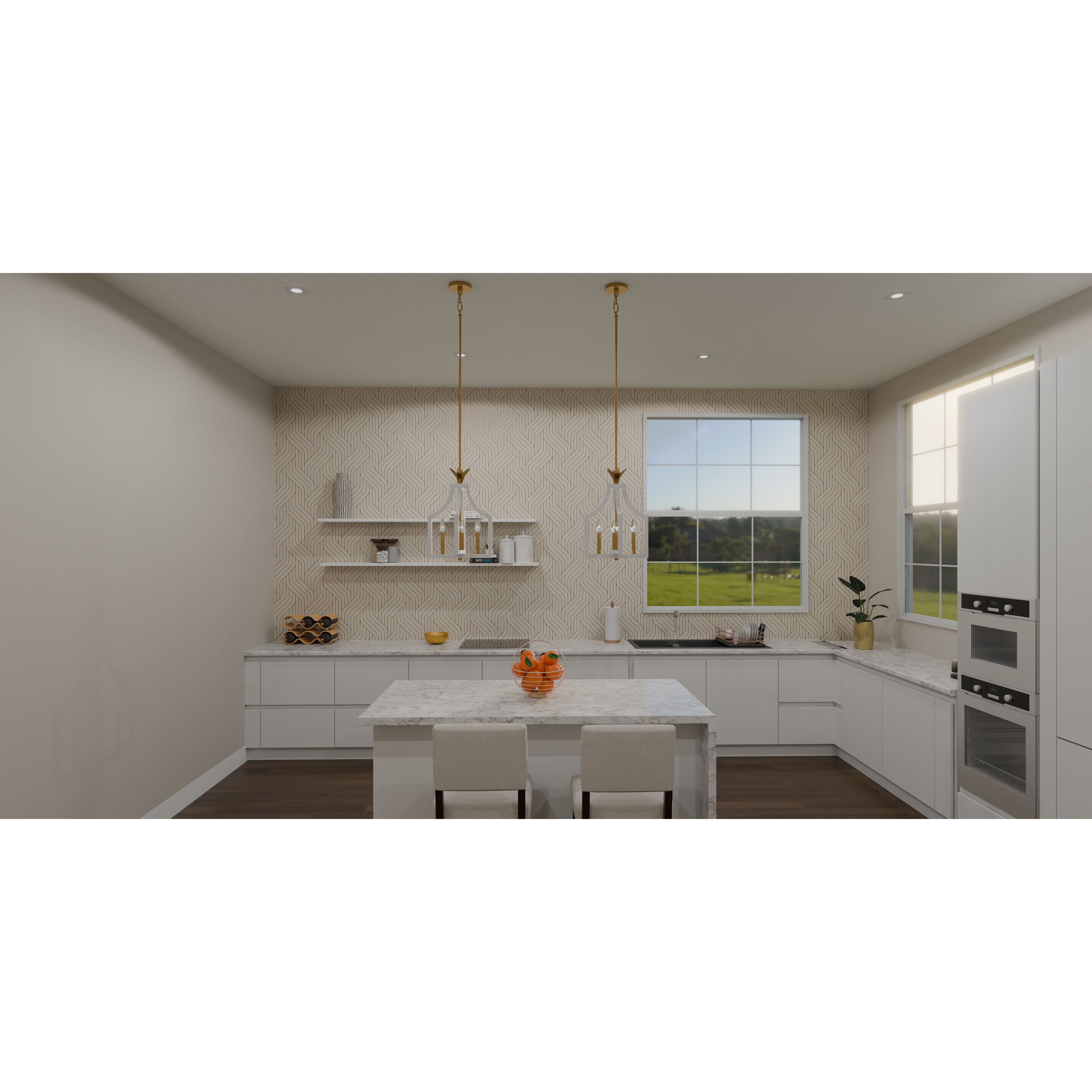 Dusty Lane 4 Light 14 inch Matte White Pendant Ceiling Light