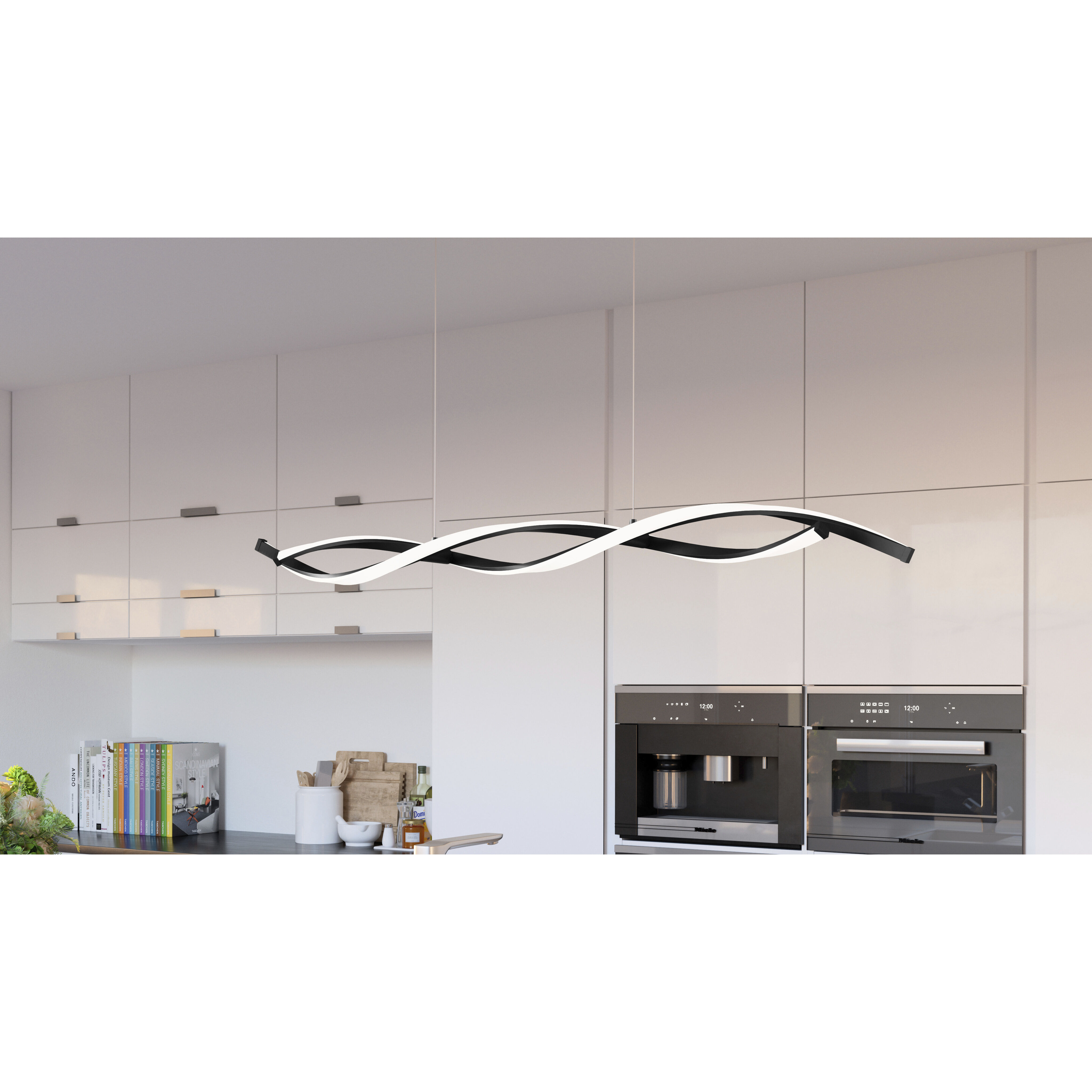 Newport 42 inch Matte Black Island Light Ceiling Light