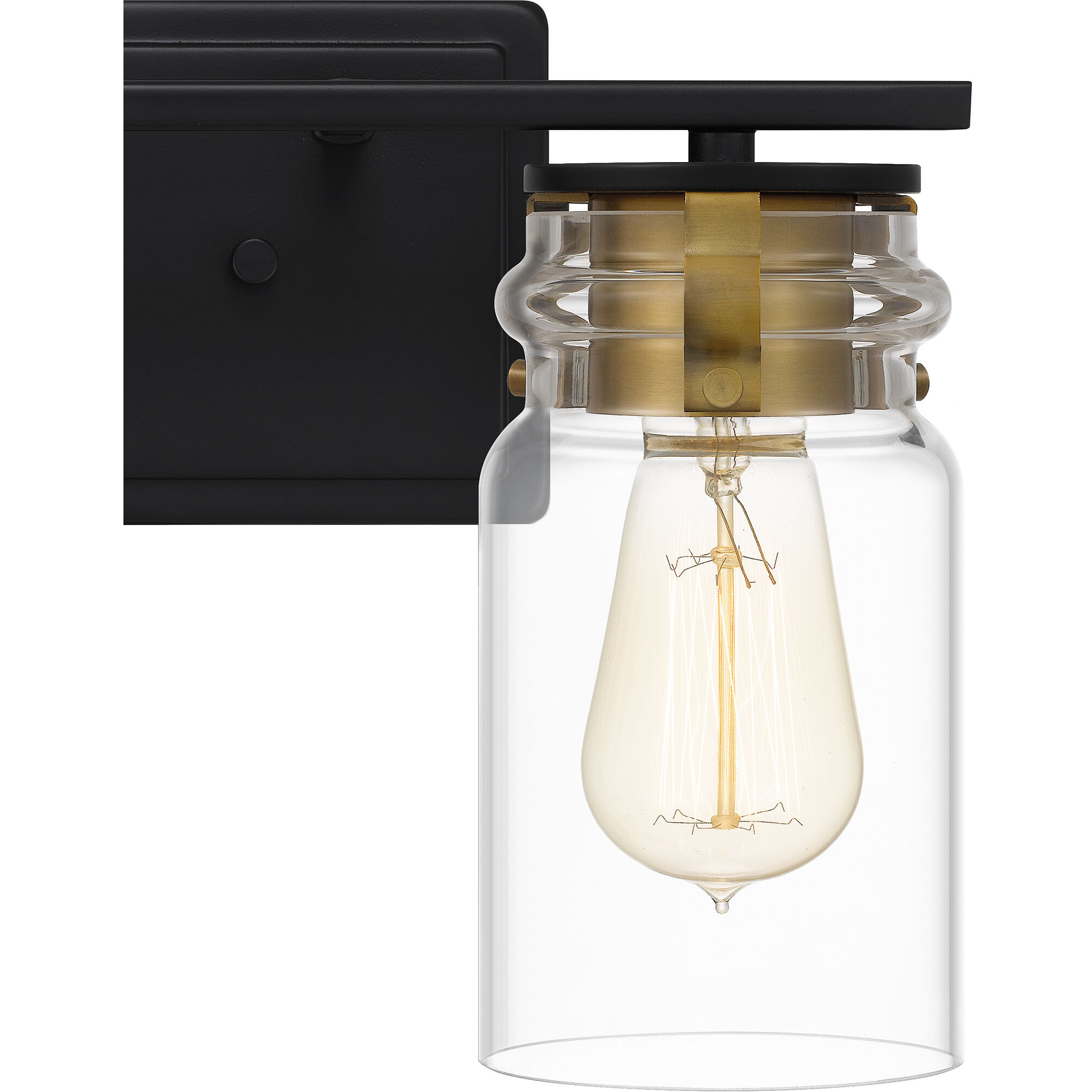 Keesey 2 Light 14 inch Matte Black Bath Light Wall Light