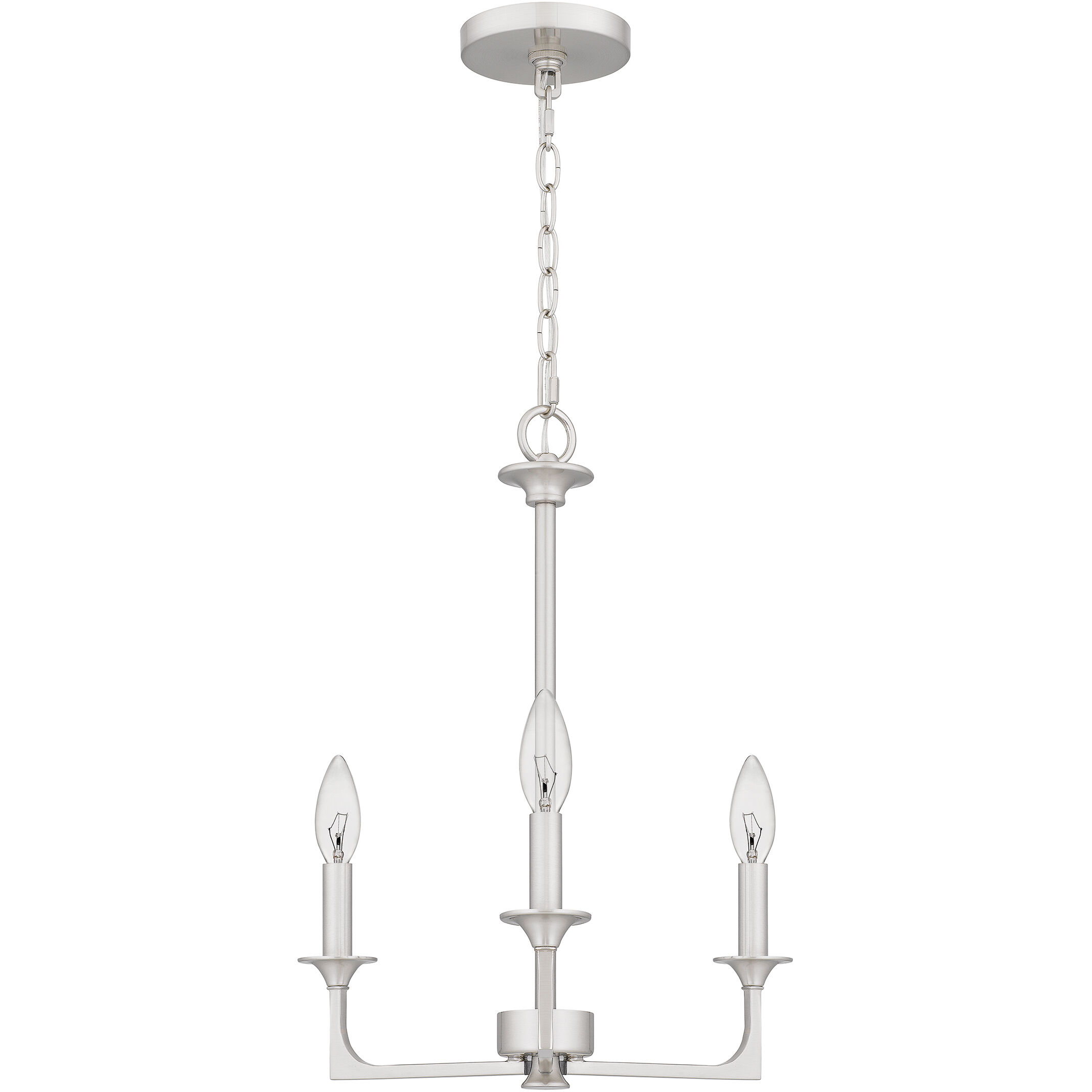 Prescott 3 Light 16 inch Brushed Nickel Chandelier Ceiling Light