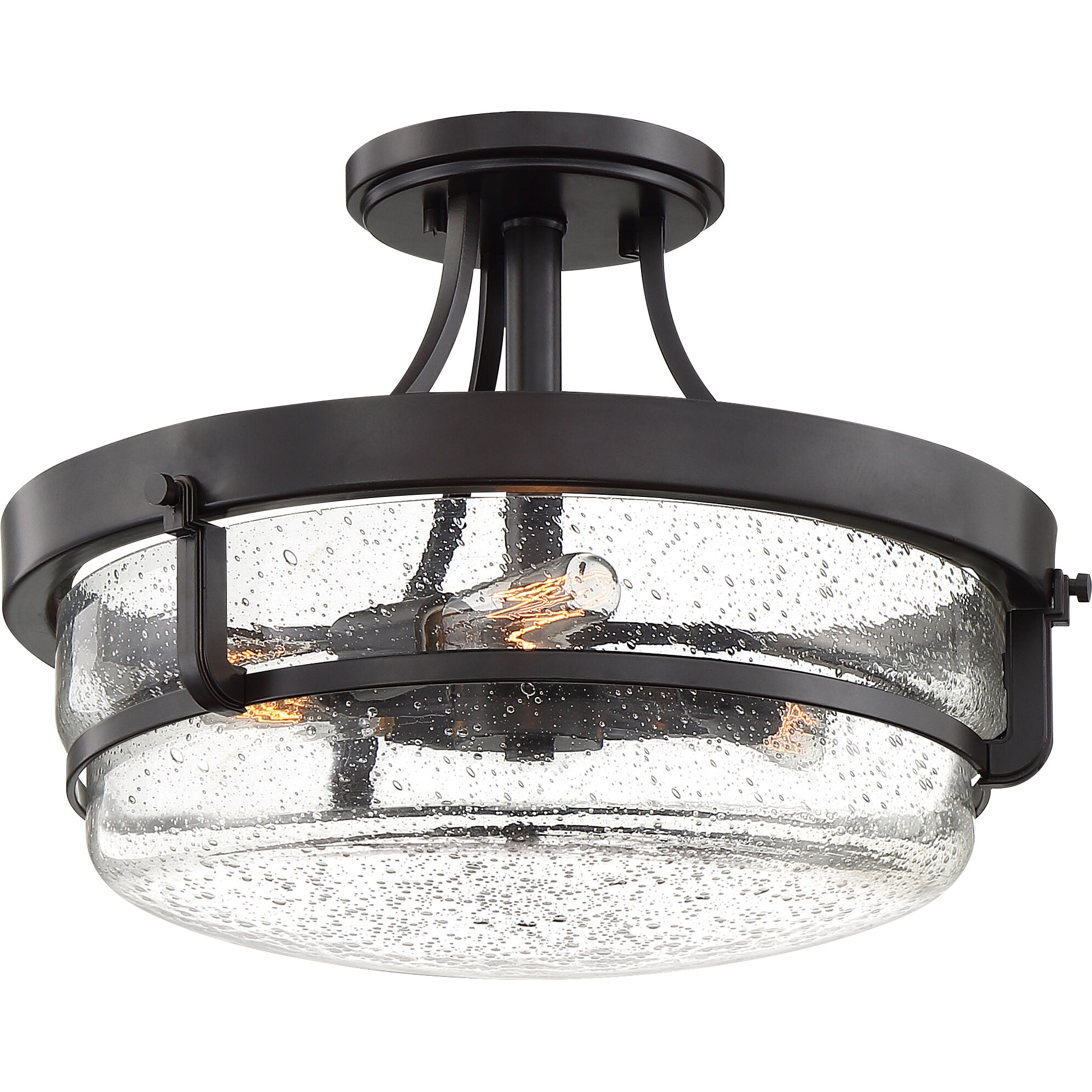 Outpost 3 Light 15 inch Palladian Bronze Semi-Flush Mount Ceiling Light