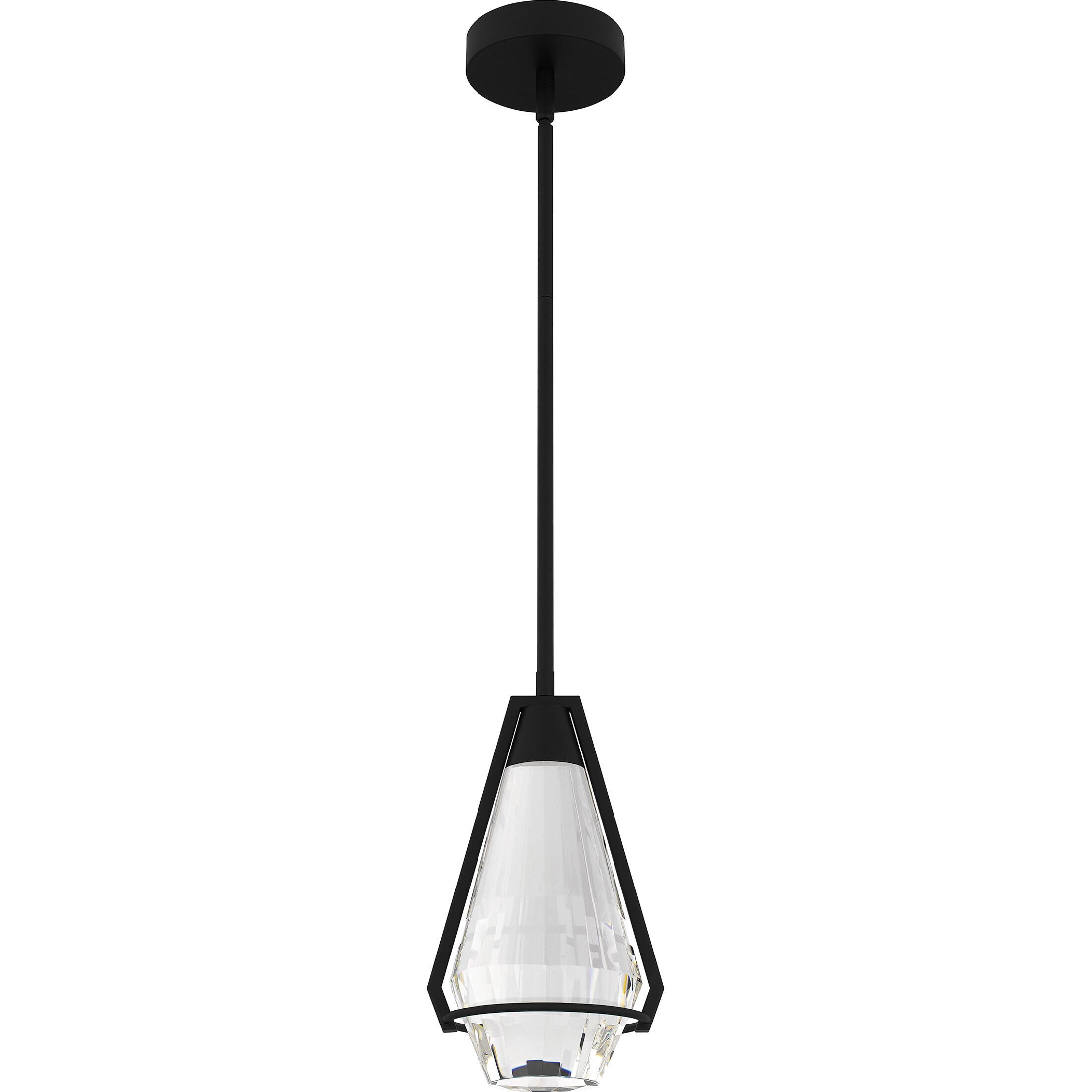 Luca LED 7 inch Matte Black Mini Pendant Ceiling Light, Small
