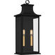 Abernathy Outdoor Wall Lantern in Matte Black, Medium