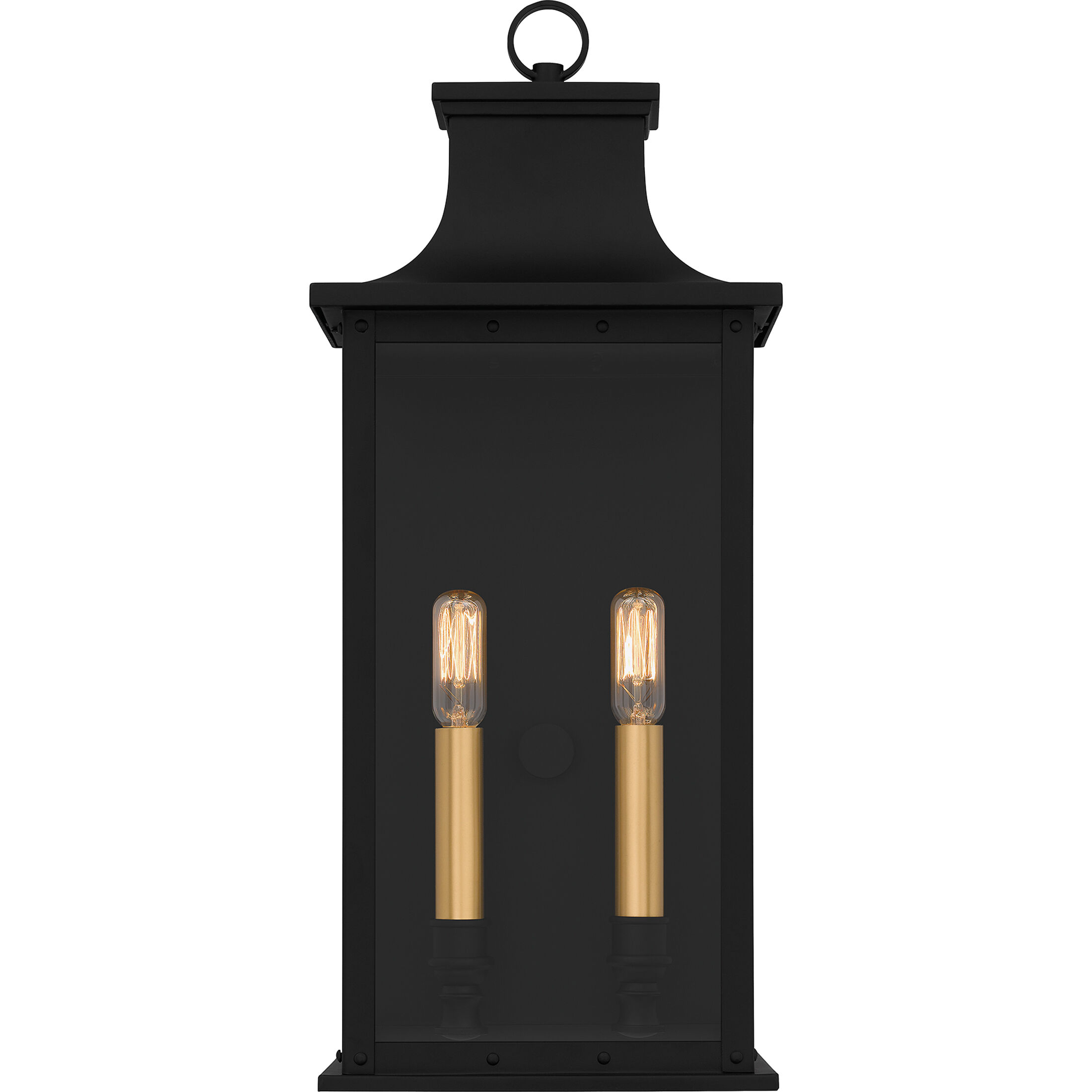 Abernathy Outdoor Wall Lantern in Matte Black, Medium