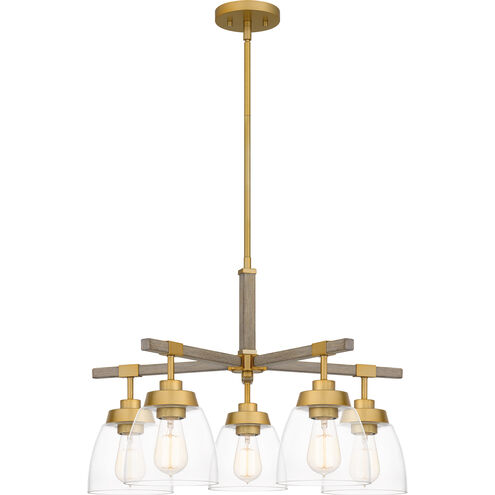 Burkett 5 Light 25 inch Light Gold Chandelier Ceiling Light