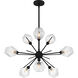 Salvador 9 Light 30 inch Earth Black Chandelier Ceiling Light