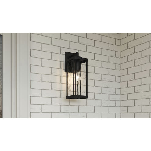 Balchier 1 Light 17 inch Matte Black Outdoor Wall Lantern