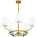 Parkington 5 Light 25.75 inch Aged Brass Chandelier Ceiling Light