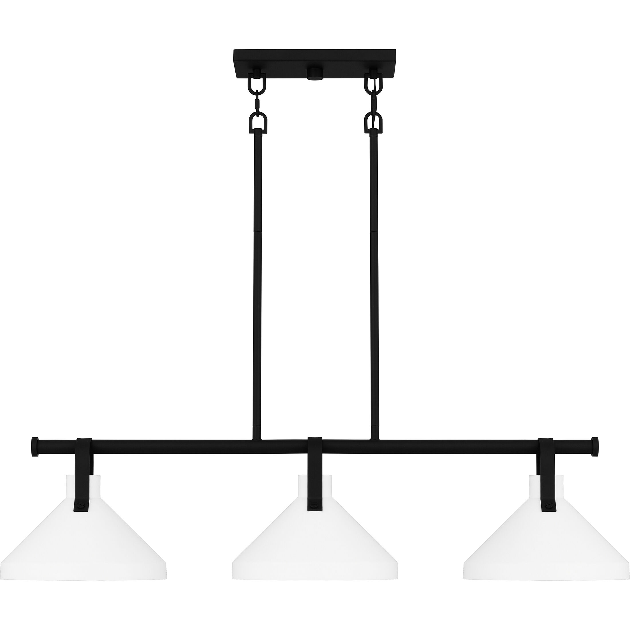 Brink 3 Light 38 inch Matte Black Island Light Ceiling Light