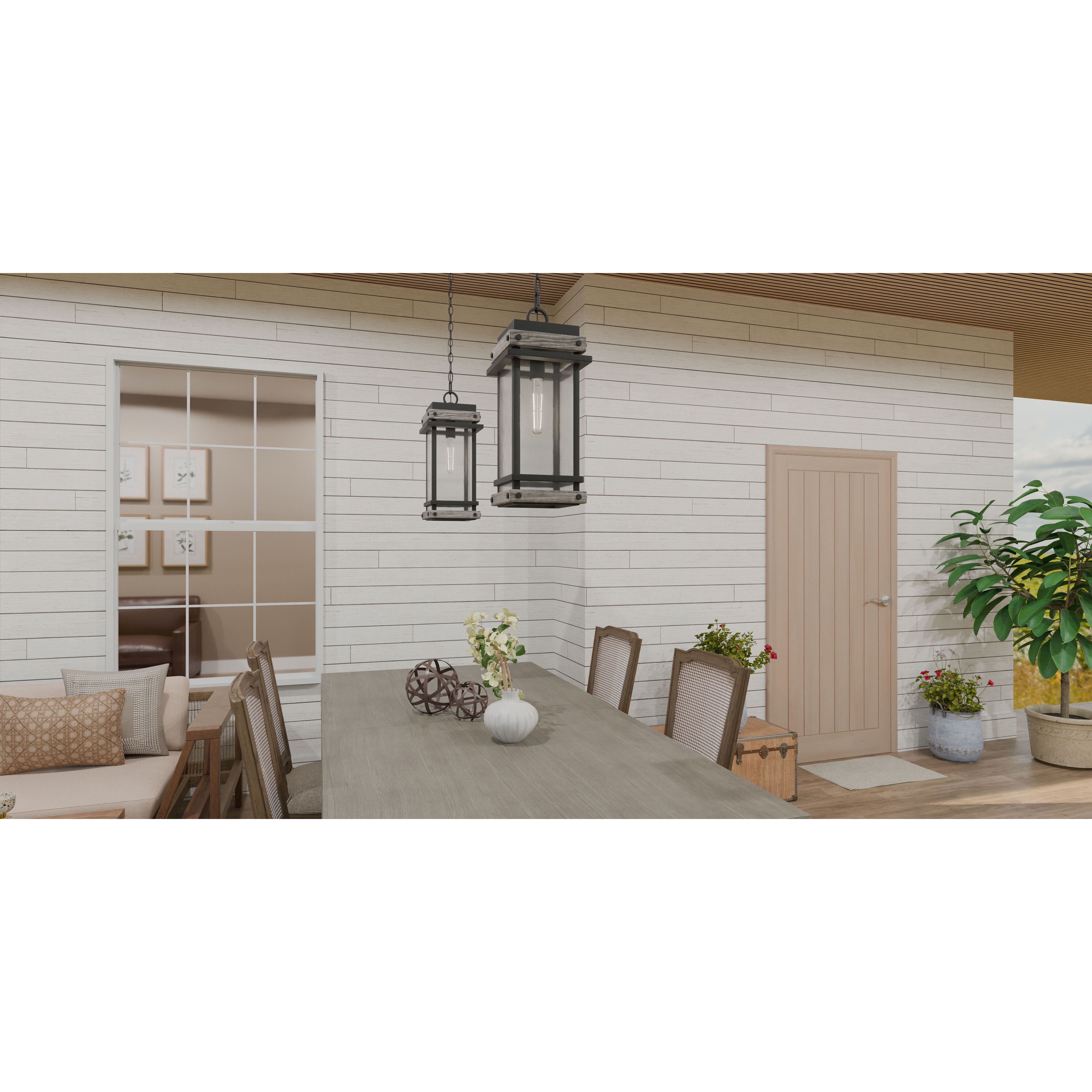 Strader 1 Light 9.5 inch Matte Black Outdoor Lantern, Large