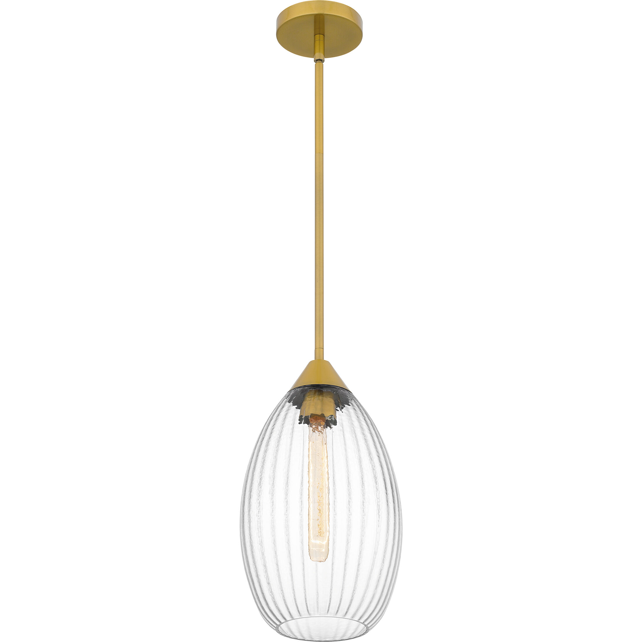 Marza 1 Light 8.5 inch Brushed Gold Mini Pendant Ceiling Light, Small