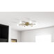 Combe 6 Light 30 inch Brushed Gold Semi-Flush Mount Ceiling Light, Extra Large