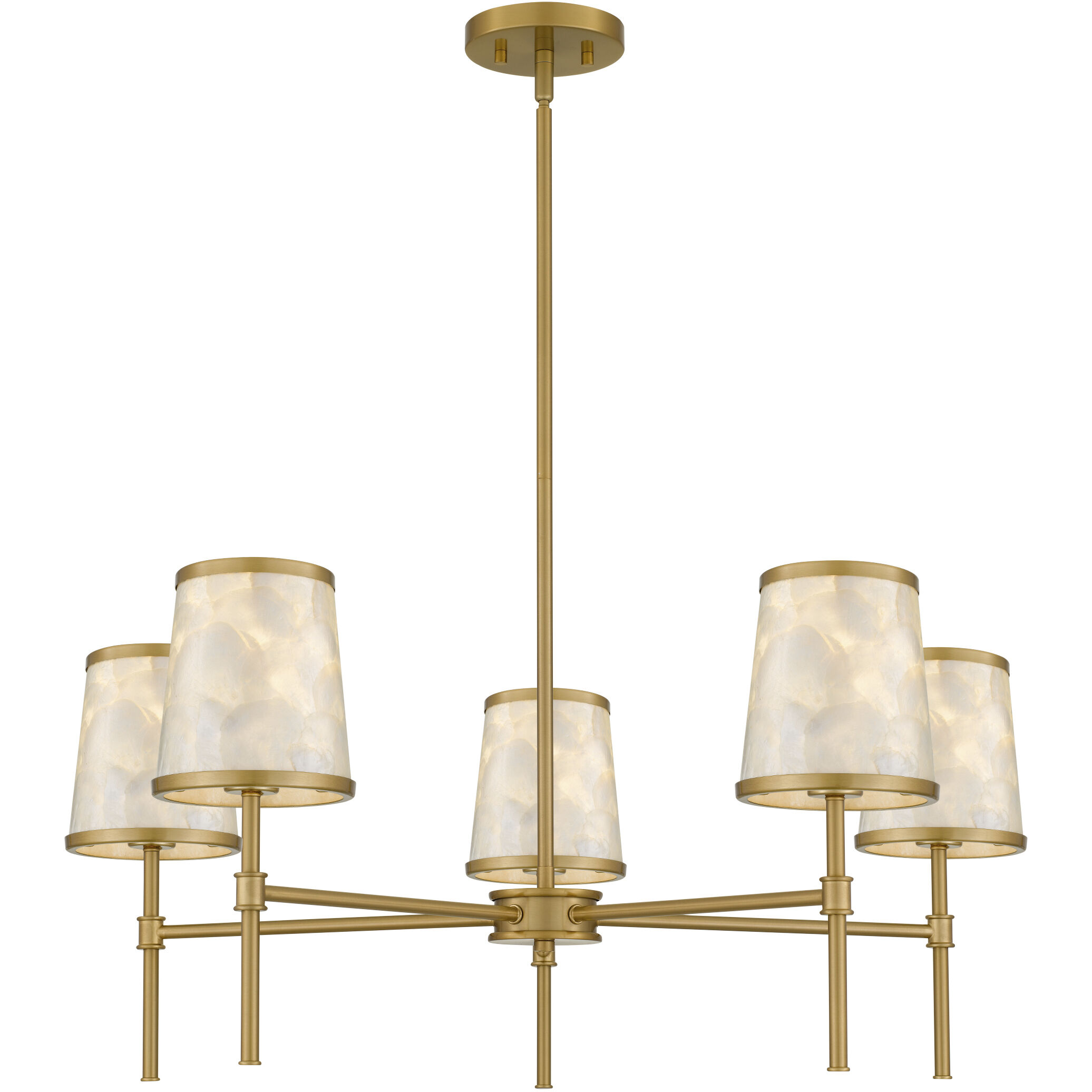 Windley 5 Light 32 inch Brushed Gold Chandelier Ceiling Light