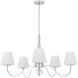 Stone 5 Light 35 inch Polished Chrome Chandelier Ceiling Light