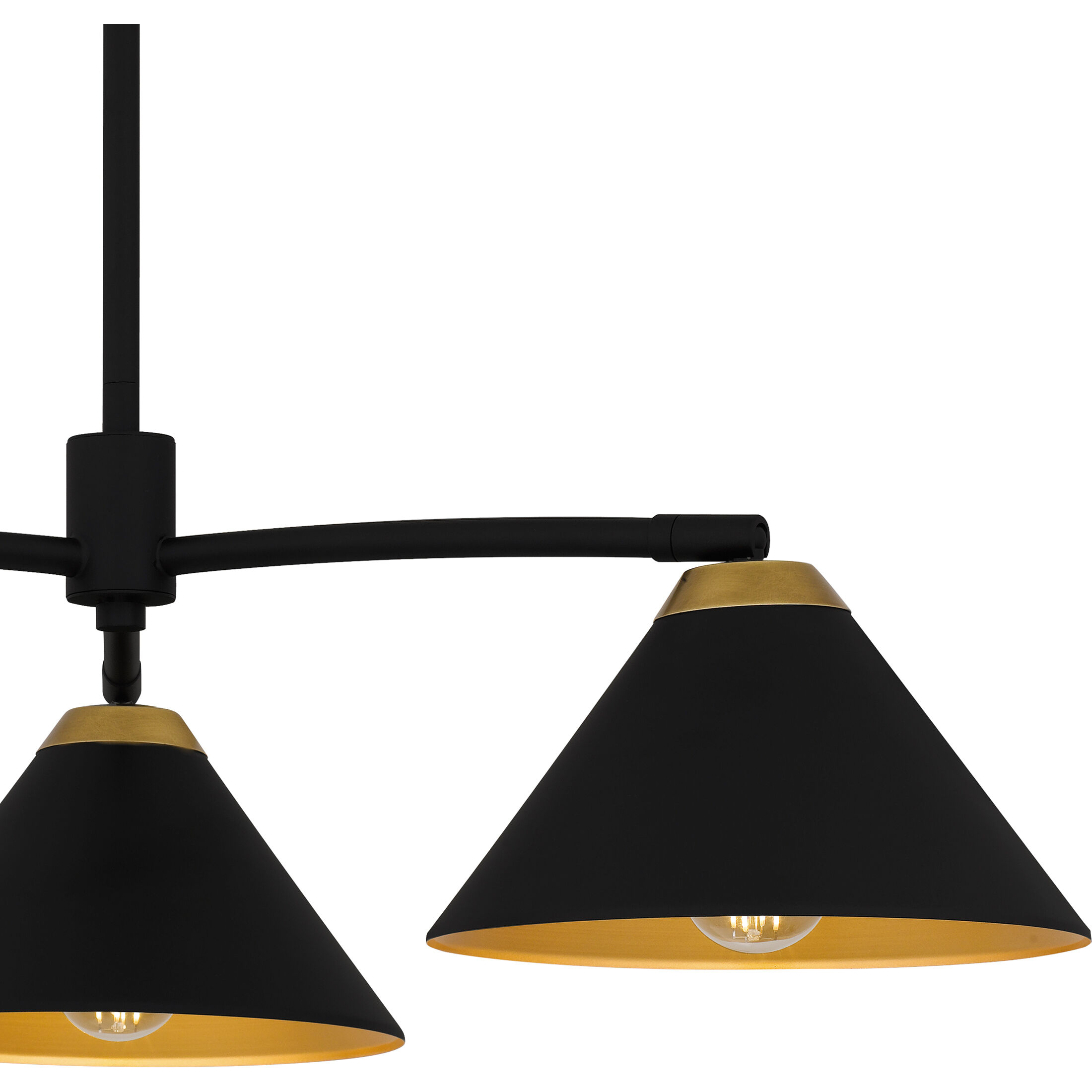 Alscott 3 Light 32 inch Matte Black Chandelier Ceiling Light