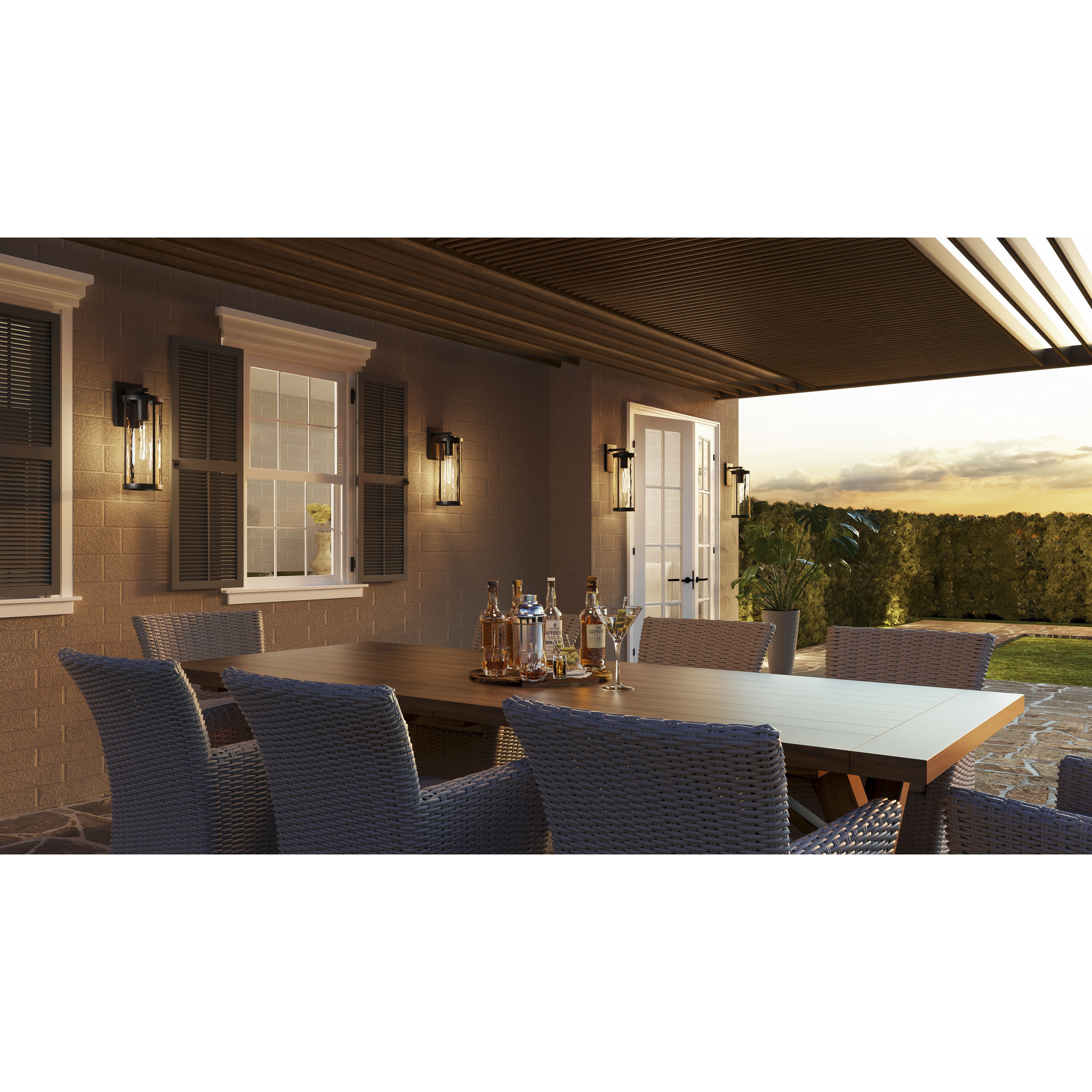 Culpo 1 Light 20 inch Matte Black Outdoor Wall Lantern