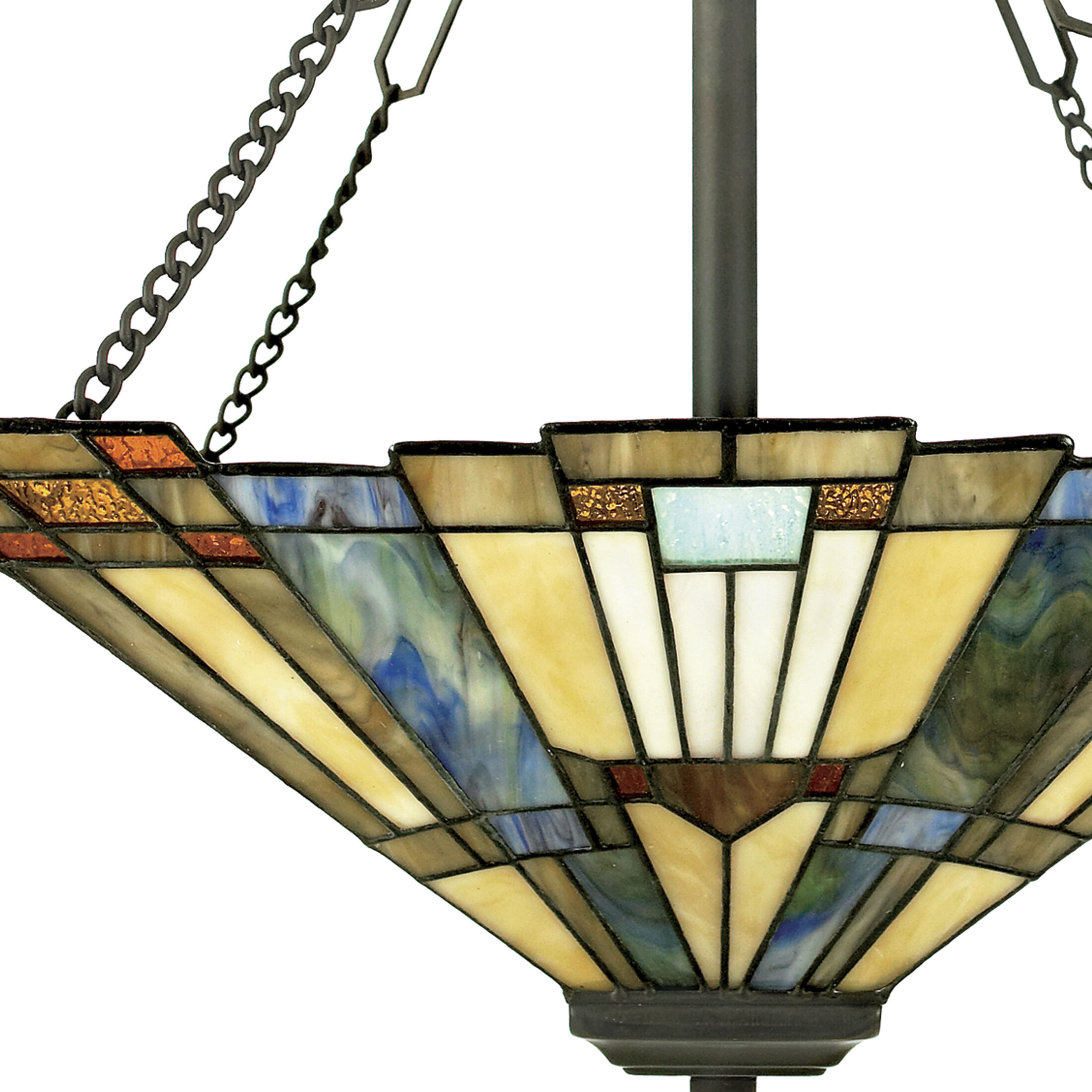 Inglenook 3 Light 18 inch Valiant Bronze Pendant Ceiling Light, Naturals