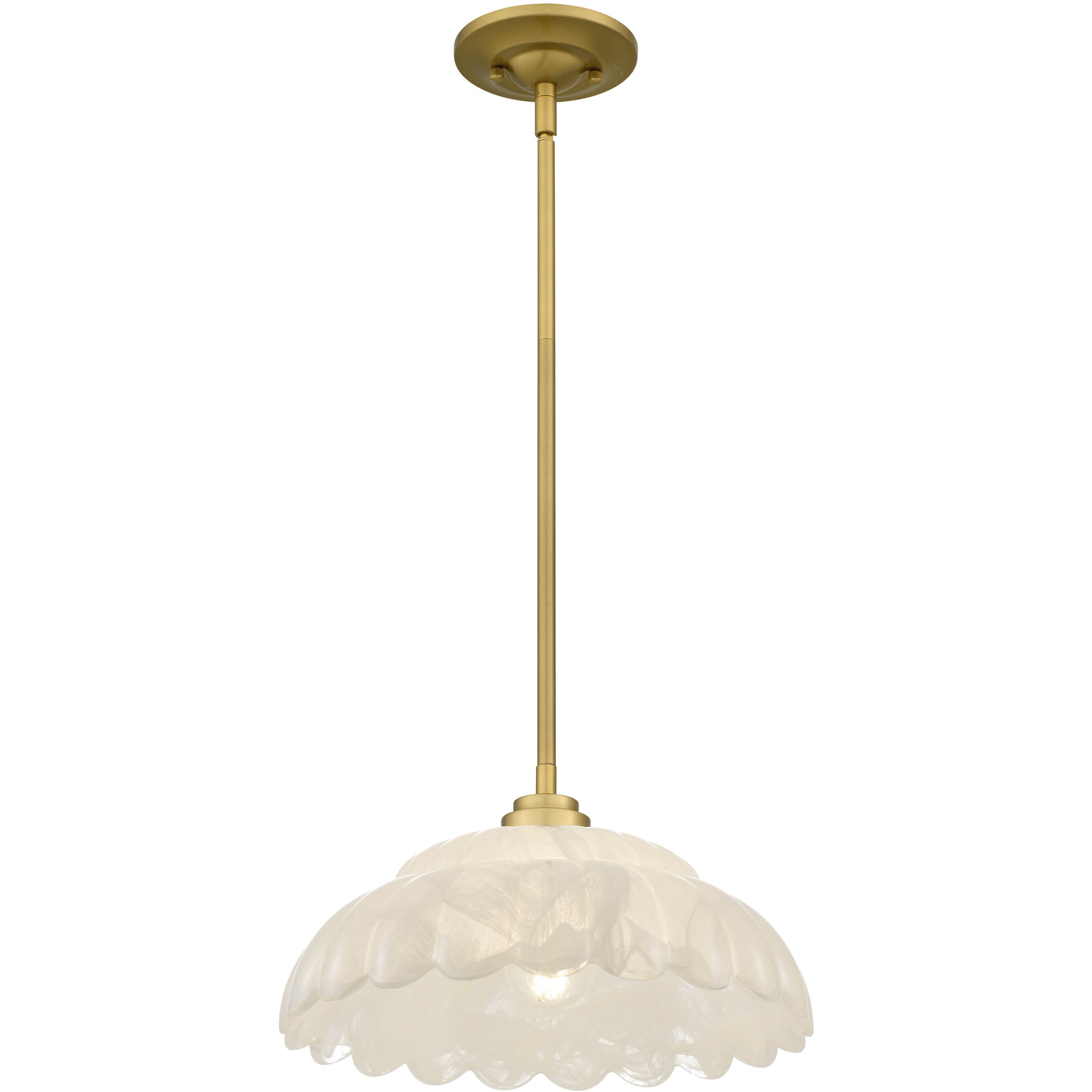 Whitecap 1 Light 14 inch Brushed Gold Pendant Ceiling Light