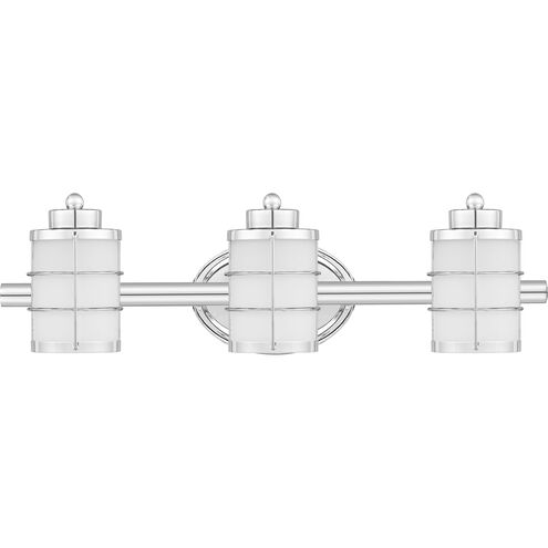 Hazlett 3 Light 23 inch Polished Chrome Bath Light Wall Light