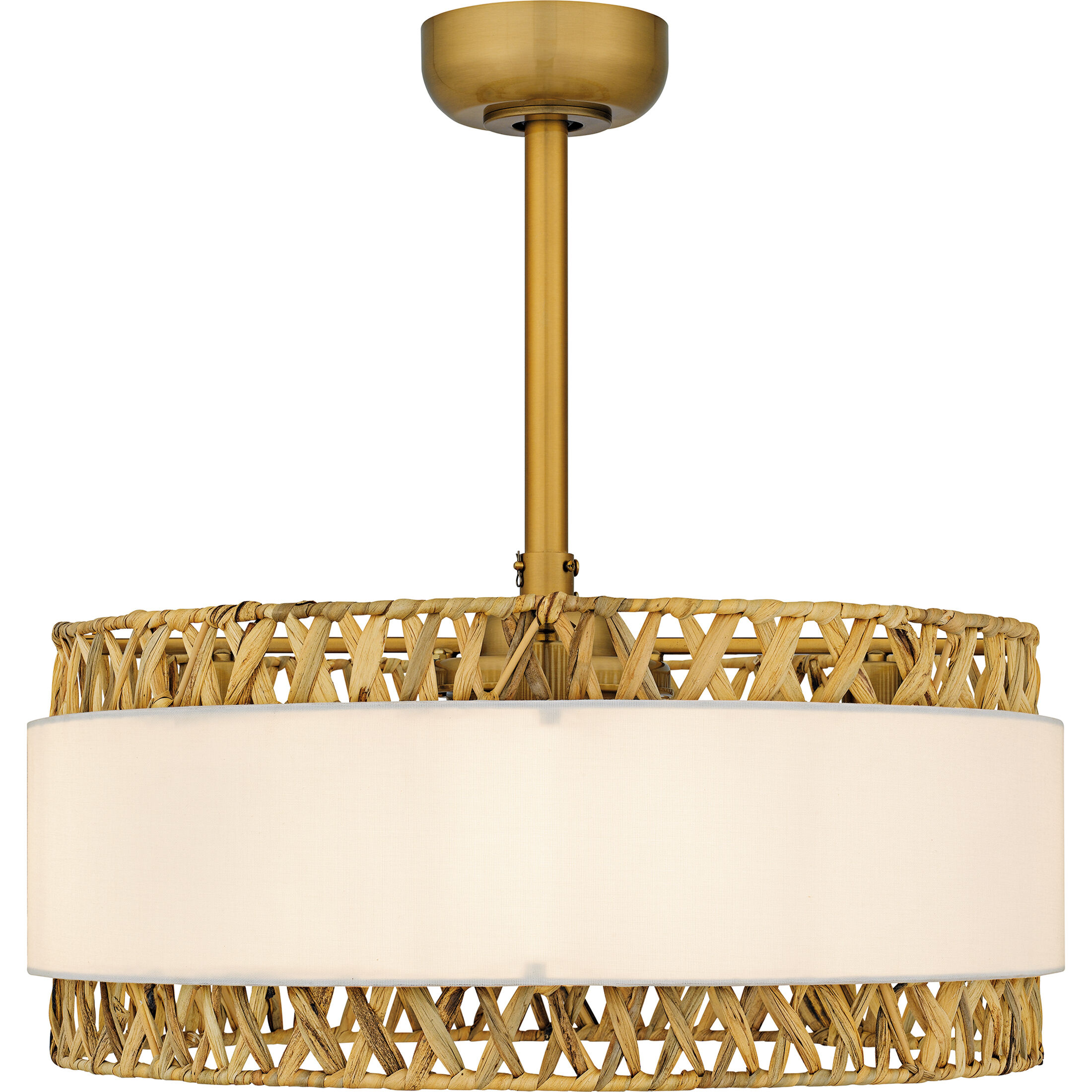 Kate 24 inch Brushed Gold Fandelier