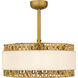Kate 24 inch Brushed Gold Fandelier
