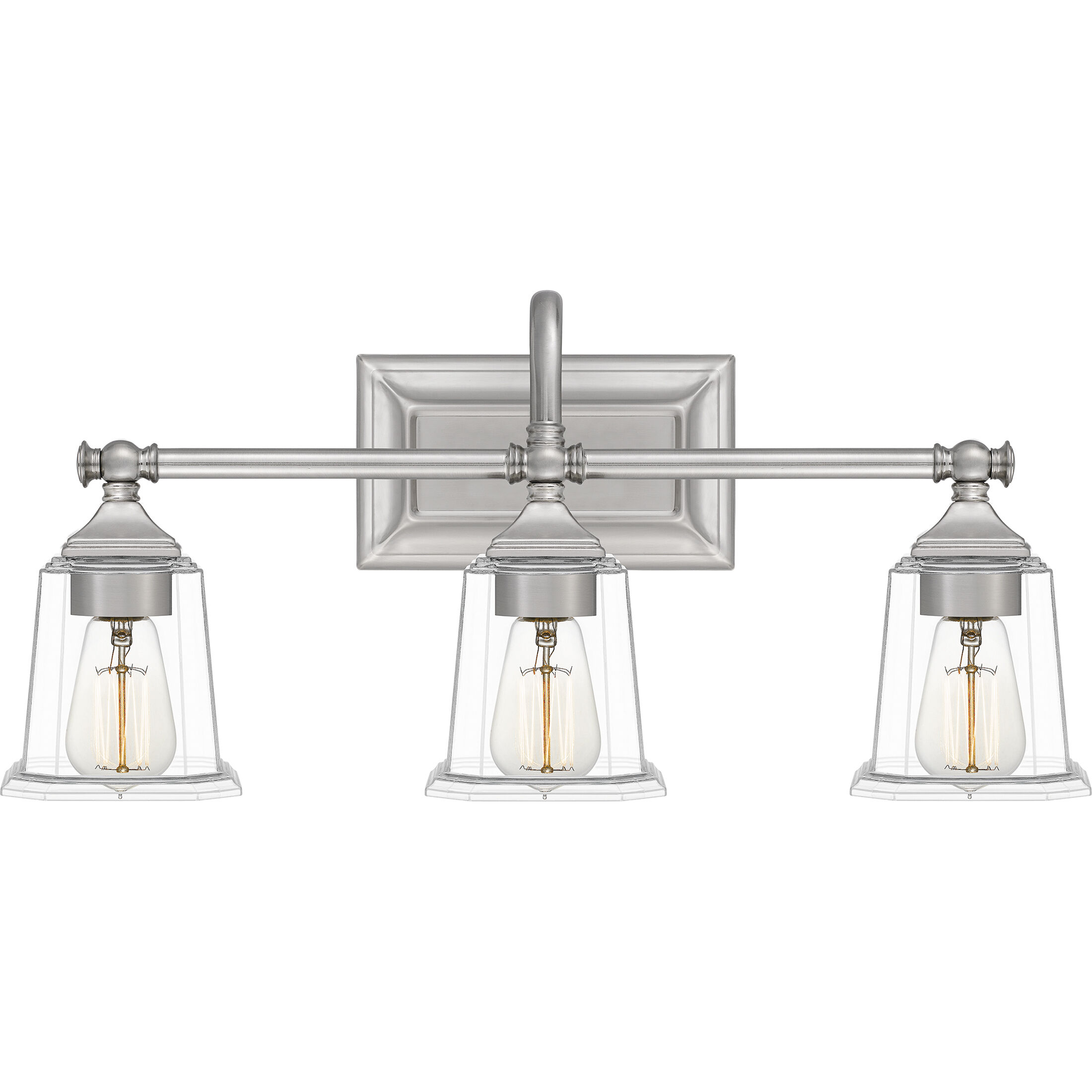 Nicholas 3 Light 22 inch Brushed Nickel Bath Light Wall Light