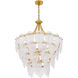 Lilestone 7 Light 28 inch Gold Leaf Pendant Ceiling Light, Large