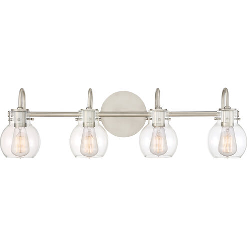 Andrews 4 Light 30.5 inch Antique Nickel Bath Light Wall Light