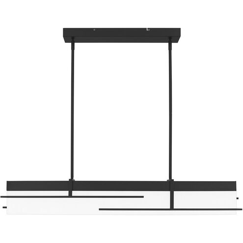 Lander LED 44 inch Matte Black Linear Chandelier Ceiling Light