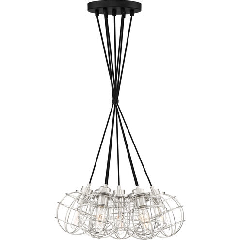 Navigator 7 Light 22 inch Earth Black Pendant Ceiling Light