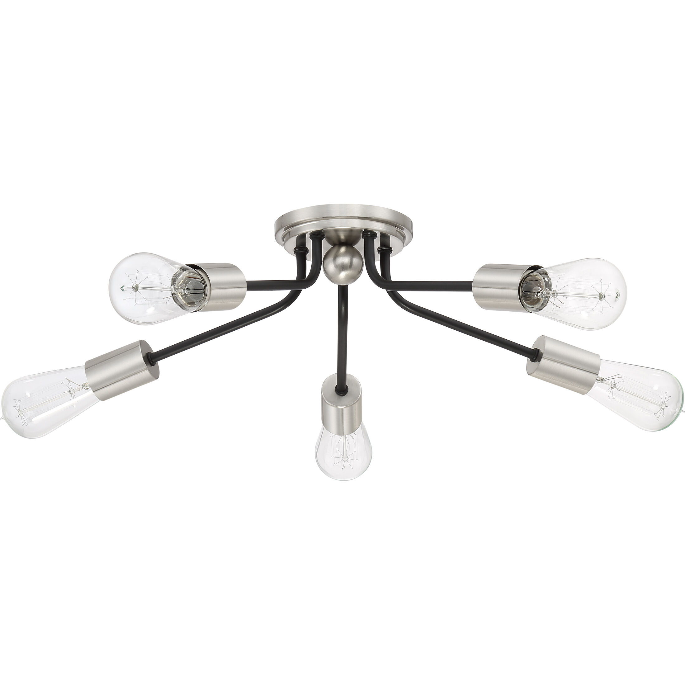 Latitude 5 Light 28 inch Earth Black Flush Mount Ceiling Light