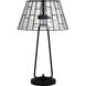 Rainier 26 inch 75.00 watt Matte Black Table Lamp Portable Light, Small