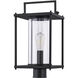 Garrett 1 Light 17.5 inch Matte Black Outdoor Post Lantern