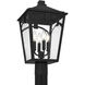 Jaxon 4 Light 19.5 inch Western Bronze Outdoor Post Lantern