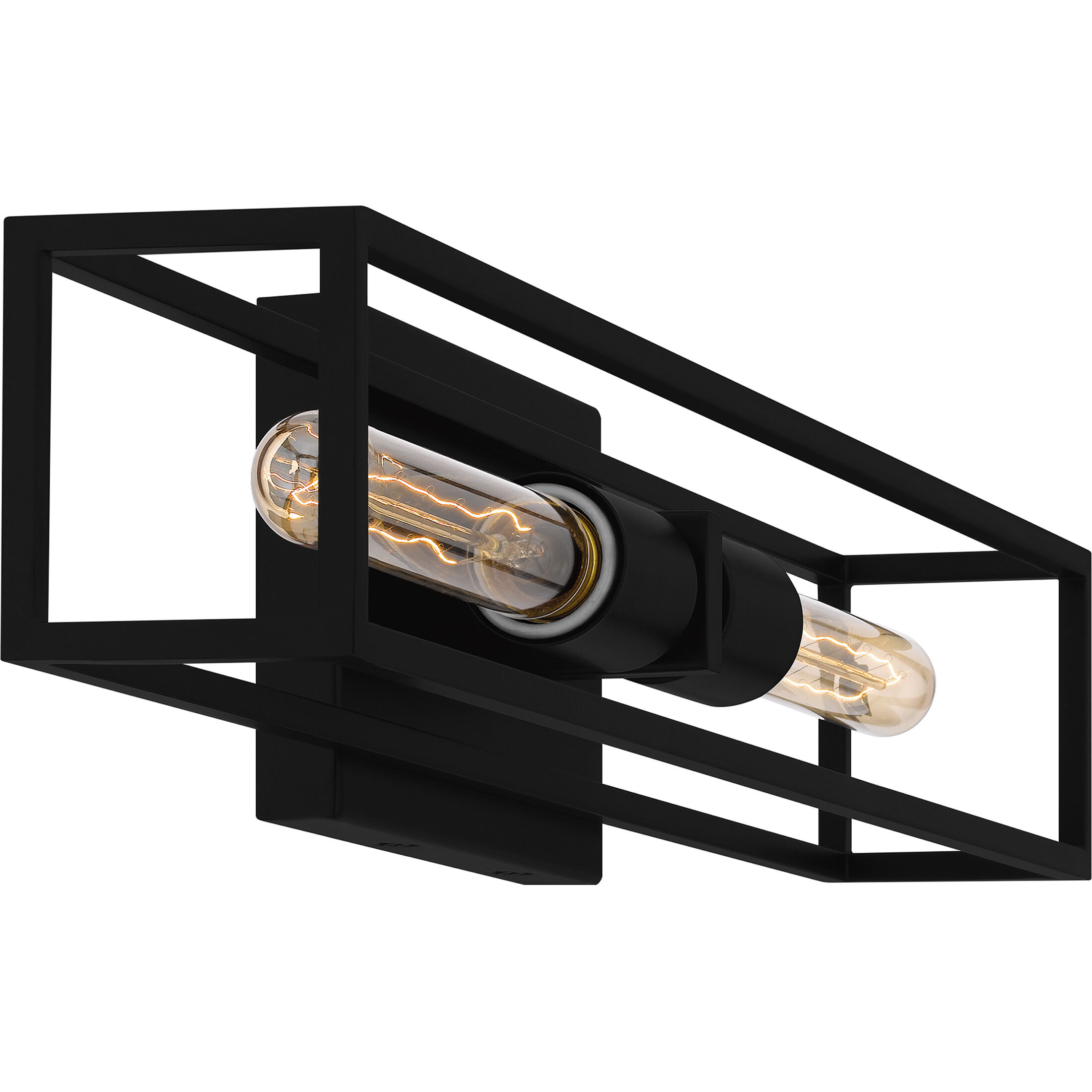 Leighton 2 Light 24 inch Matte Black Bath Light Wall Light