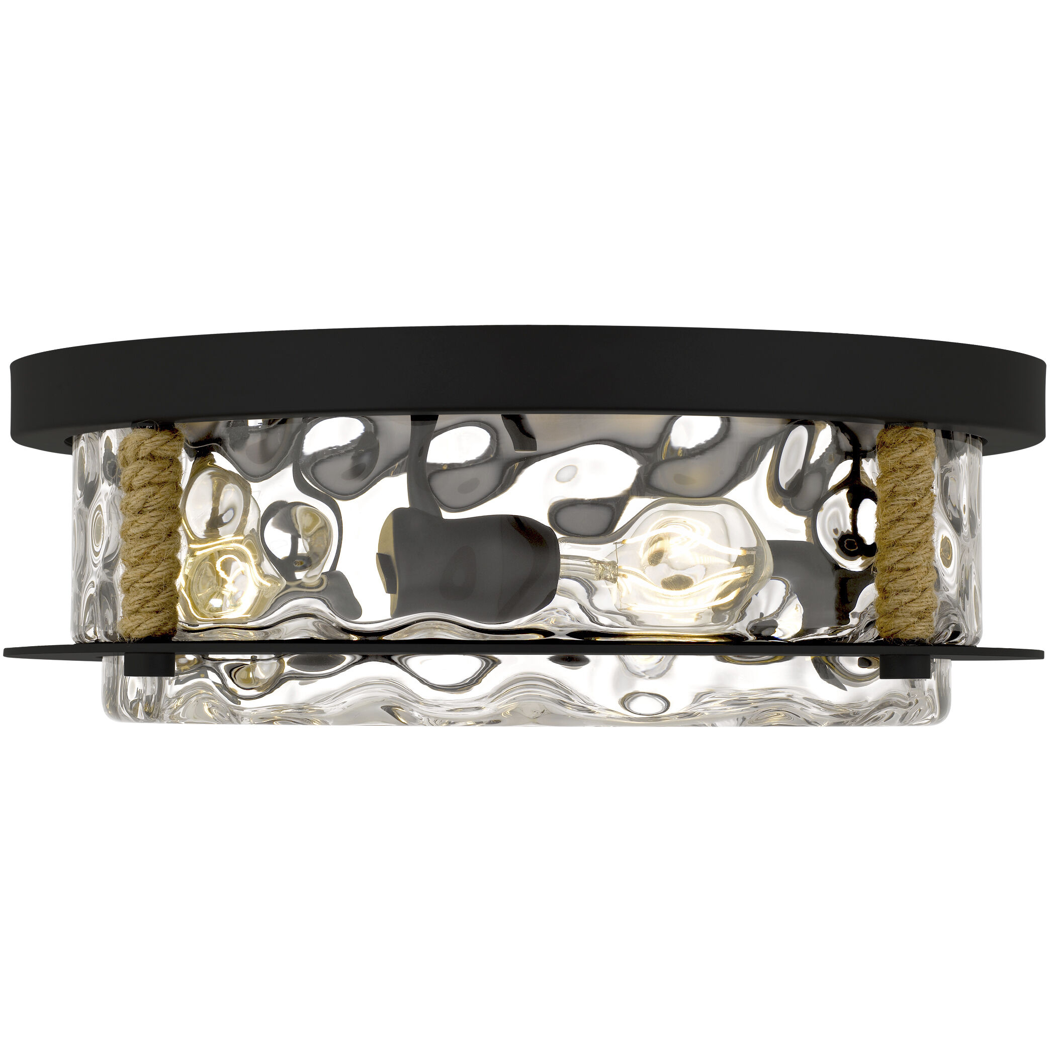 Baltic 3 Light 15.75 inch Matte Black Flush Mount Ceiling Light