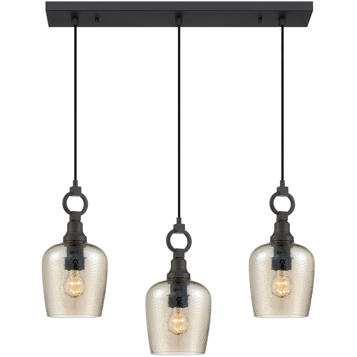 Kendrick 3 Light 29 inch Western Bronze Island Chandelier Ceiling Light