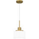 Piccolo 1 Light 8 inch Aged Brass Mini Pendant Ceiling Light, Small