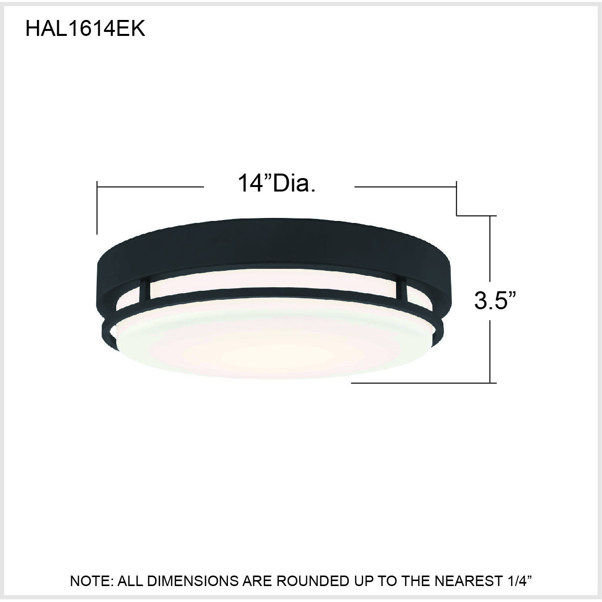 Hale LED 14 inch Earth Black Flush Mount Ceiling Light