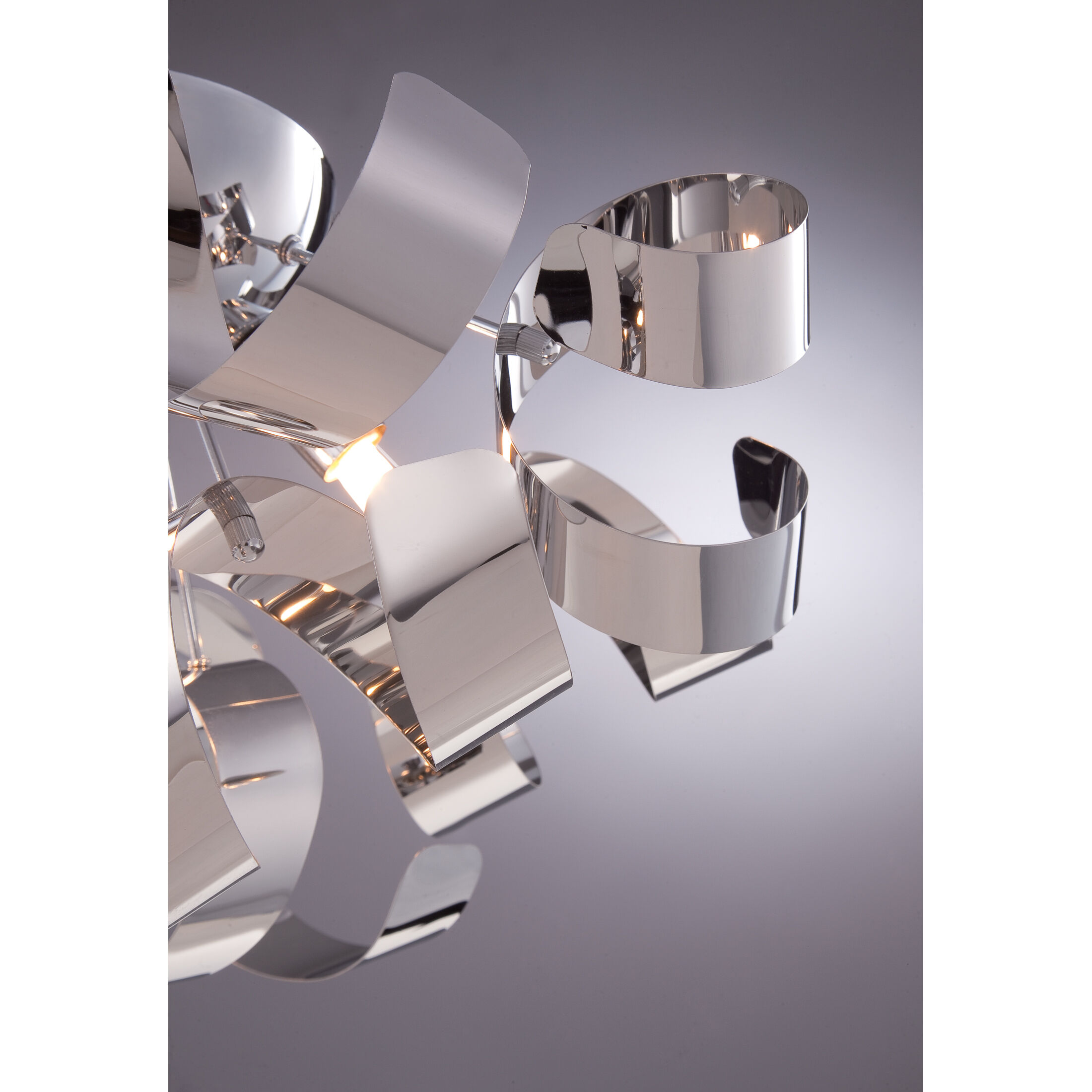 Ribbons 5 Light 17 inch Polished Chrome Pendant Ceiling Light