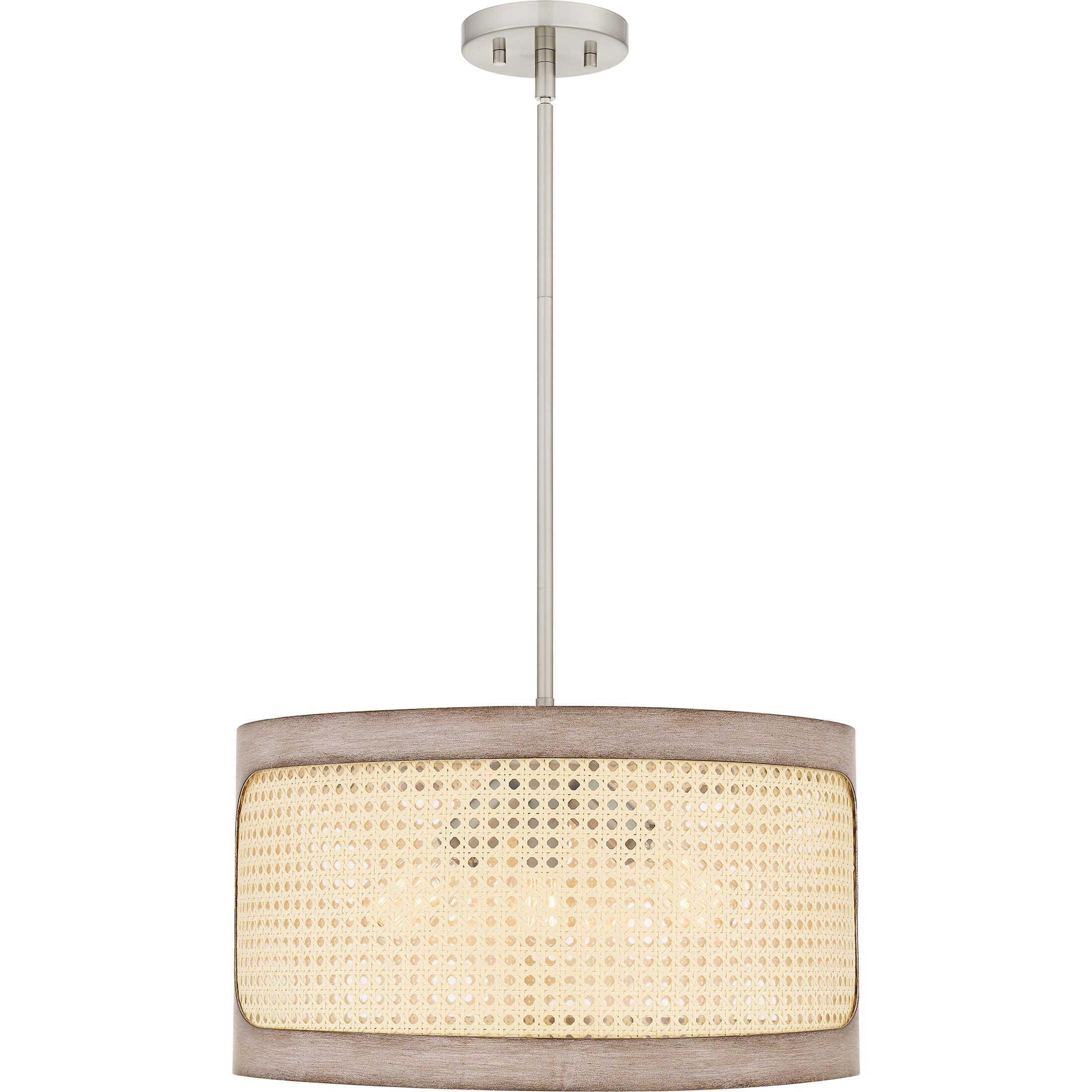 Syrah 3 Light 18 inch Brushed Nickel Pendant Ceiling Light