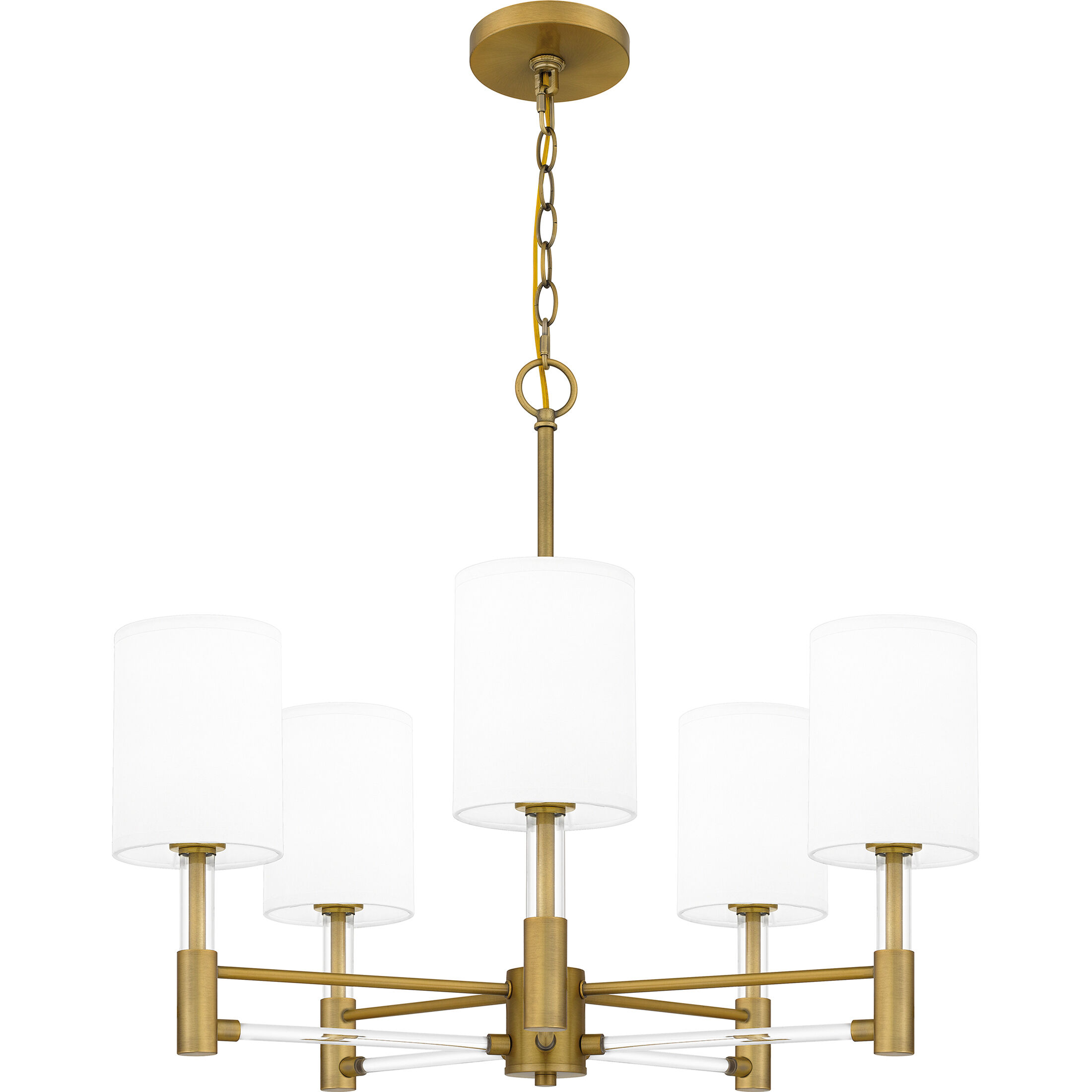 Gretchen 5 Light 26 inch Aged Brass Chandelier Ceiling Light