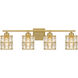 Quoizel Gibson 4 Light 29.5 inch Aged Brass Bath Light Wall Light, Extra Large GIB8630AB - Open Box