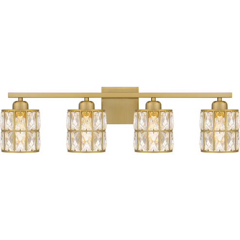 Quoizel Gibson 4 Light 29.5 inch Aged Brass Bath Light Wall Light, Extra Large GIB8630AB - Open Box
