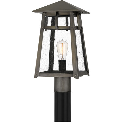 Merle 1 Light 18 inch Burnished Bronze Outdoor Post Lantern